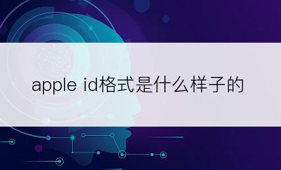 apple id格式是什么样子的