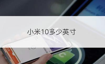 小米10多少英寸