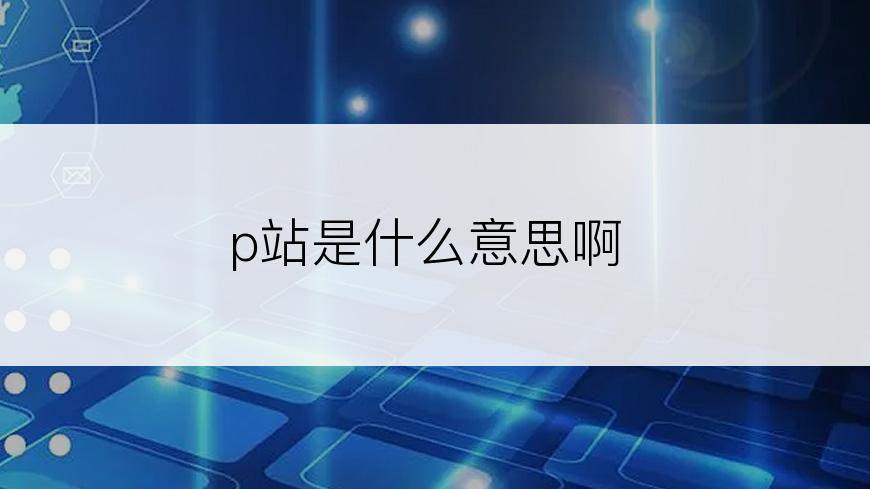 p站是什么意思啊