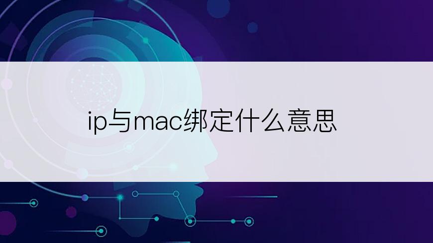 ip与mac绑定什么意思