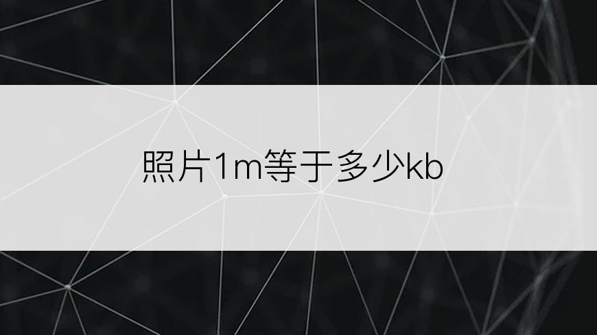 照片1m等于多少kb