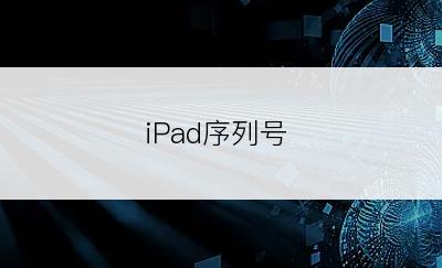 iPad序列号