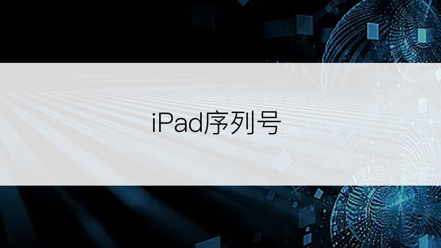 iPad序列号