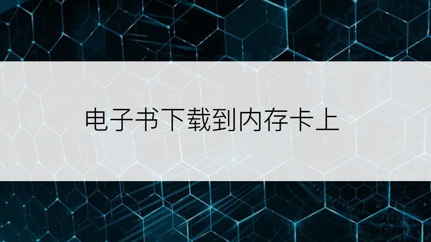 电子书下载到内存卡上