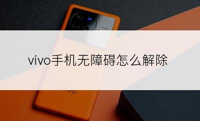 vivo手机无障碍怎么解除