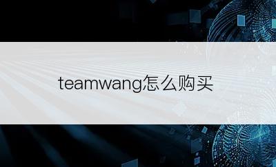 teamwang怎么购买