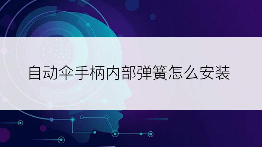 自动伞手柄内部弹簧怎么安装