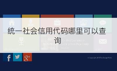 统一社会信用代码哪里可以查询