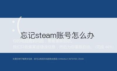 忘记steam账号怎么办