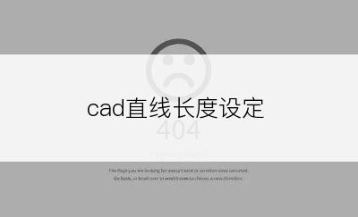 cad直线长度设定