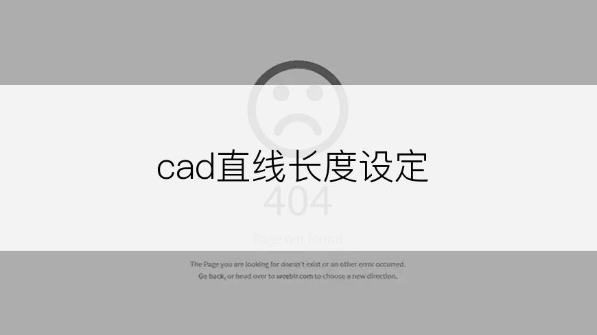 cad直线长度设定