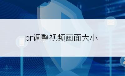 pr调整视频画面大小