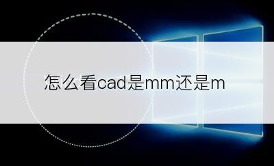 怎么看cad是mm还是m