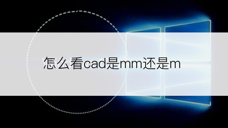 怎么看cad是mm还是m