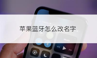 苹果蓝牙怎么改名字