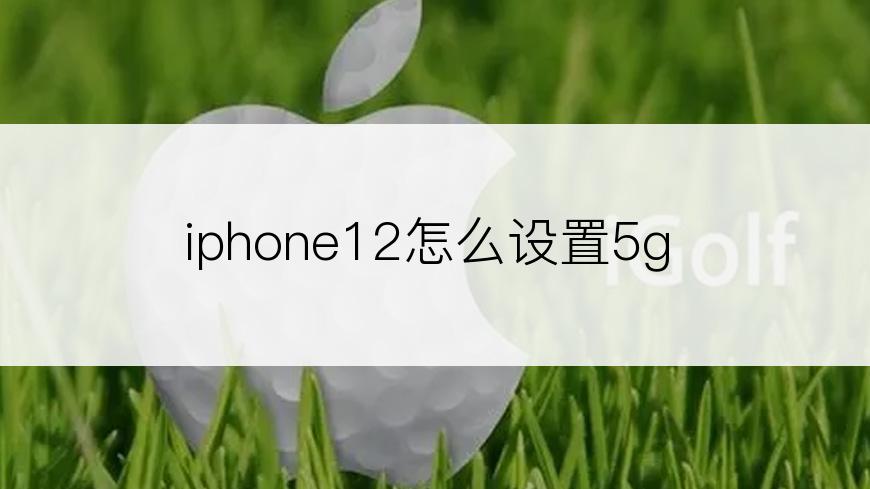 iphone12怎么设置5g