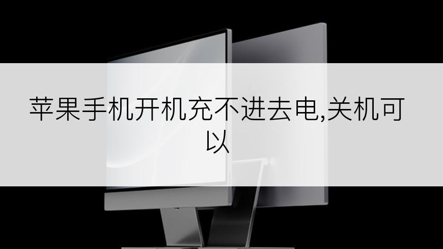 苹果手机开机充不进去电,关机可以