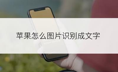 苹果怎么图片识别成文字