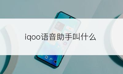 iqoo语音助手叫什么