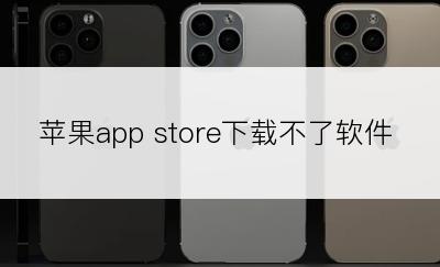 苹果app store下载不了软件