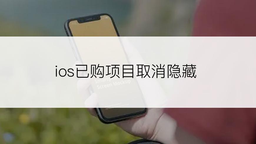 ios已购项目取消隐藏