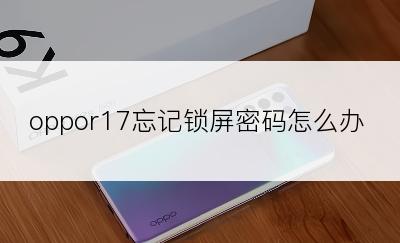 oppor17忘记锁屏密码怎么办