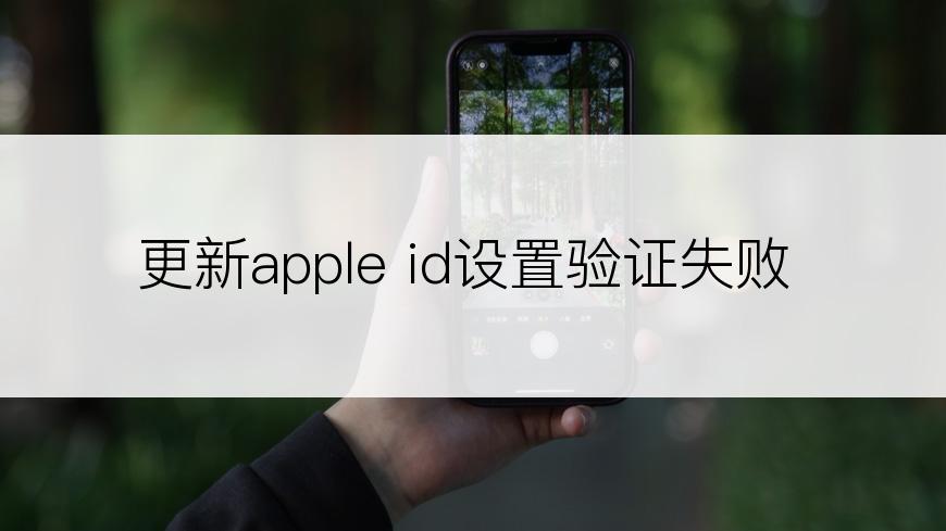 更新apple id设置验证失败