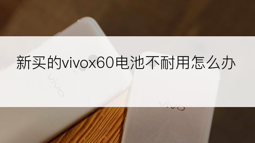 新买的vivox60电池不耐用怎么办