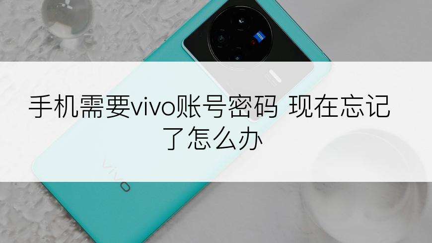 手机需要vivo账号密码 现在忘记了怎么办