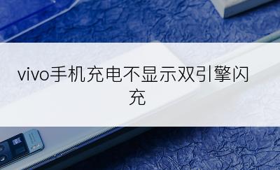 vivo手机充电不显示双引擎闪充