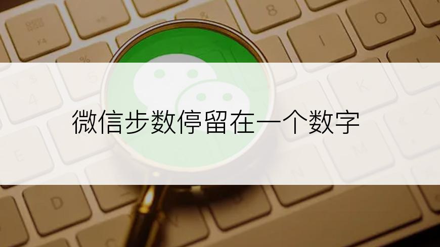 微信步数停留在一个数字