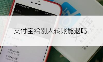 支付宝给别人转账能退吗