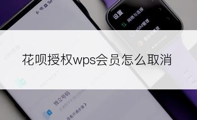 花呗授权wps会员怎么取消