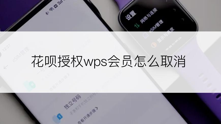 花呗授权wps会员怎么取消