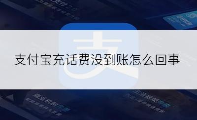 支付宝充话费没到账怎么回事