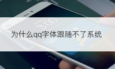 为什么qq字体跟随不了系统