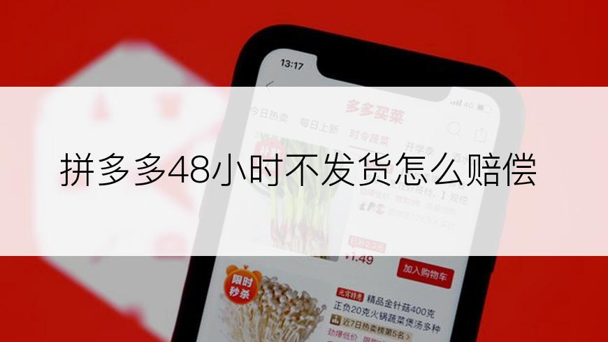 拼多多48小时不发货怎么赔偿