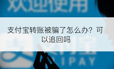 支付宝转账被骗了怎么办？可以追回吗