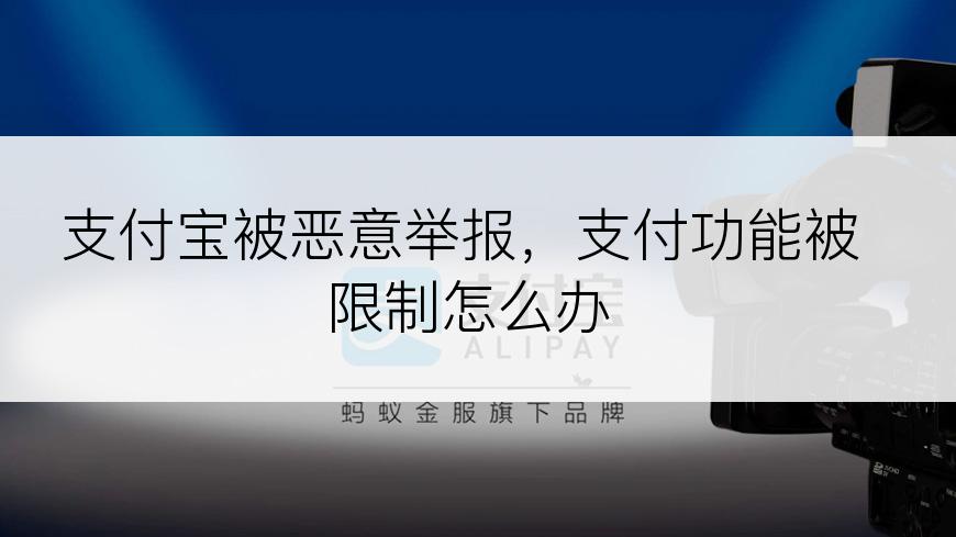 支付宝被恶意举报，支付功能被限制怎么办