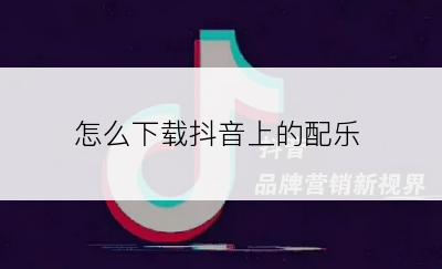 怎么下载抖音上的配乐