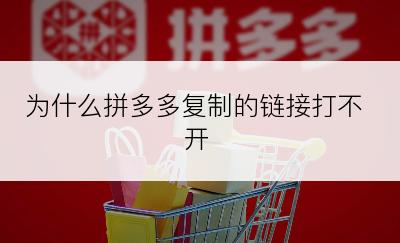 为什么拼多多复制的链接打不开