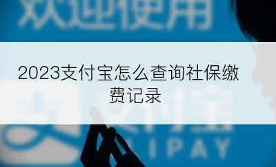 2023支付宝怎么查询社保缴费记录