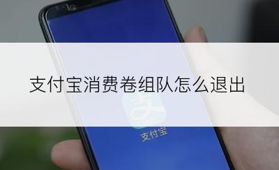 支付宝消费卷组队怎么退出