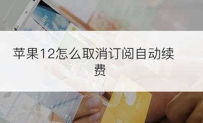 苹果12怎么取消订阅自动续费