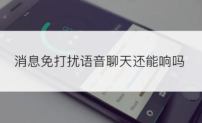 消息免打扰语音聊天还能响吗