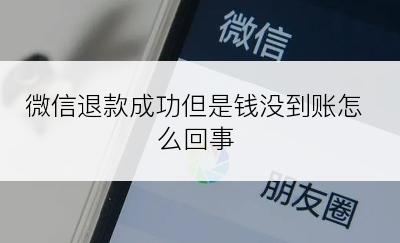 微信退款成功但是钱没到账怎么回事