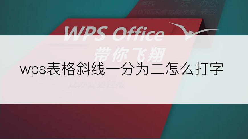 wps表格斜线一分为二怎么打字