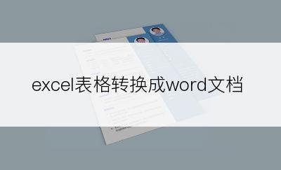 excel表格转换成word文档