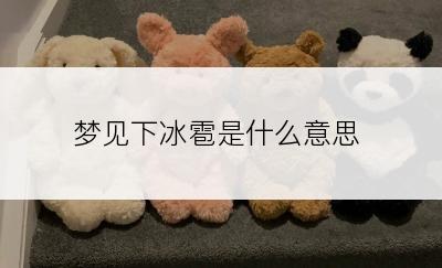 梦见下冰雹是什么意思