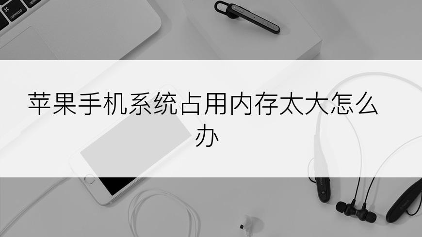 苹果手机系统占用内存太大怎么办